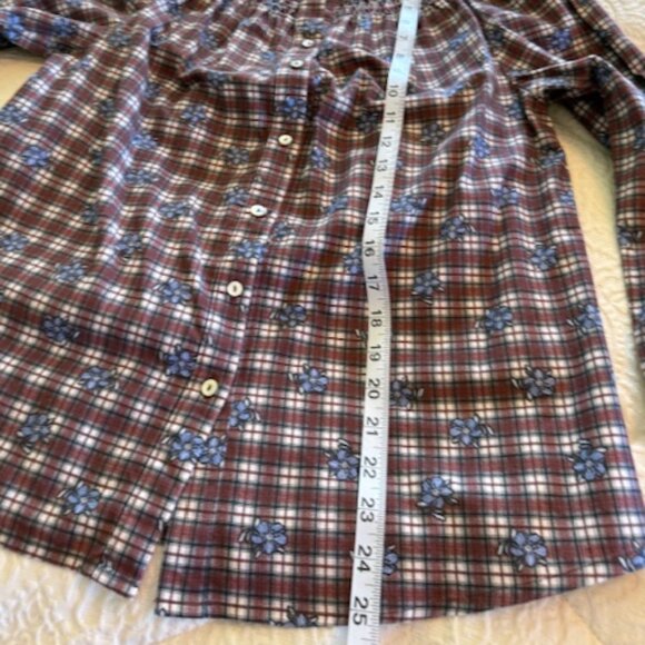 EUC Andion Amelia Blouse Ren Plaid Size S - Picture 5 of 6